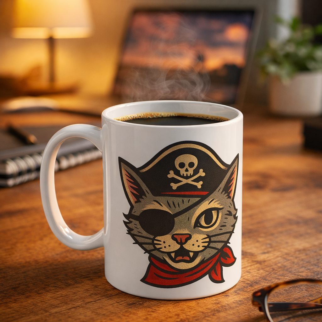 Pirate Cat Mug - The Original Underground