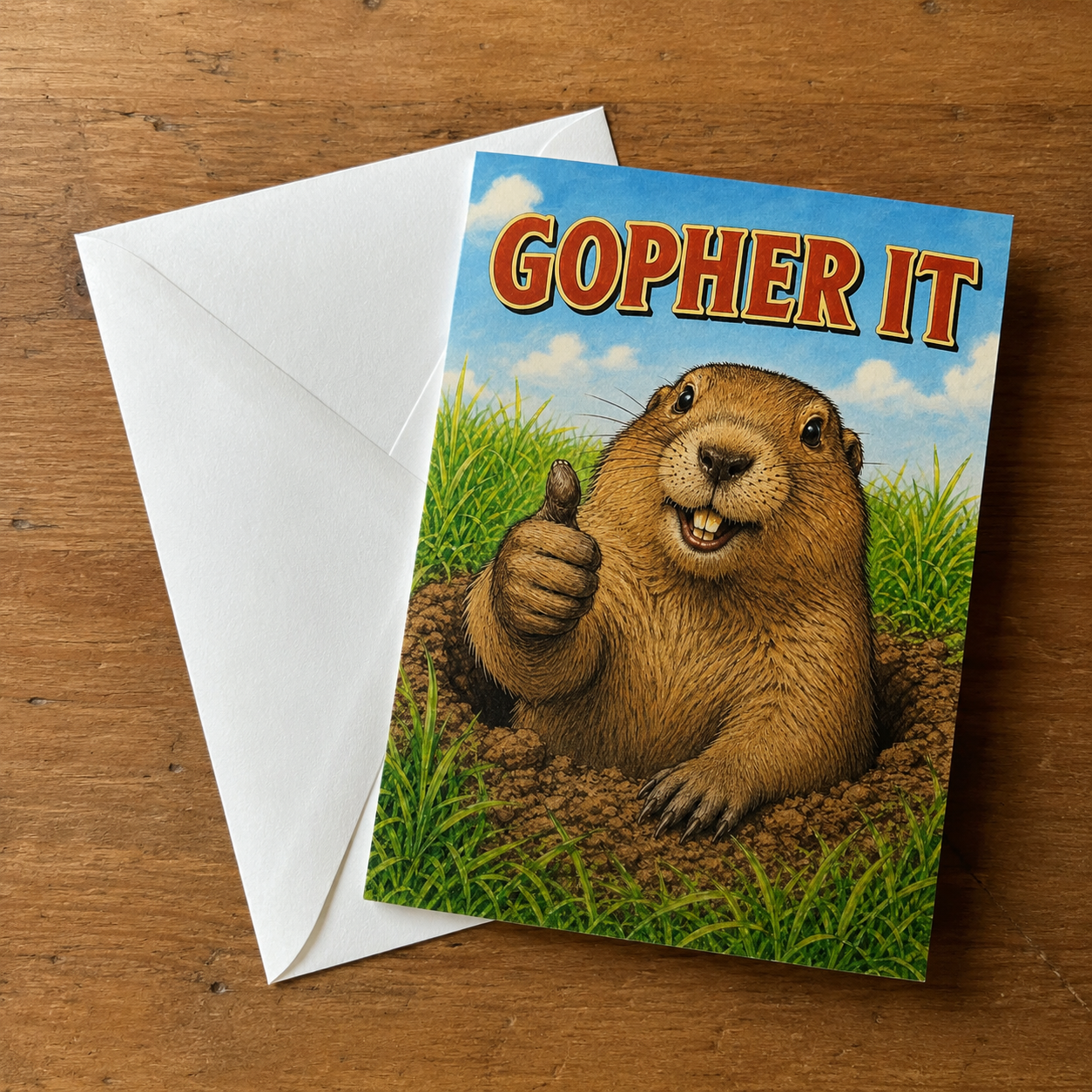 Gopher It Greeting Card - The Original Underground