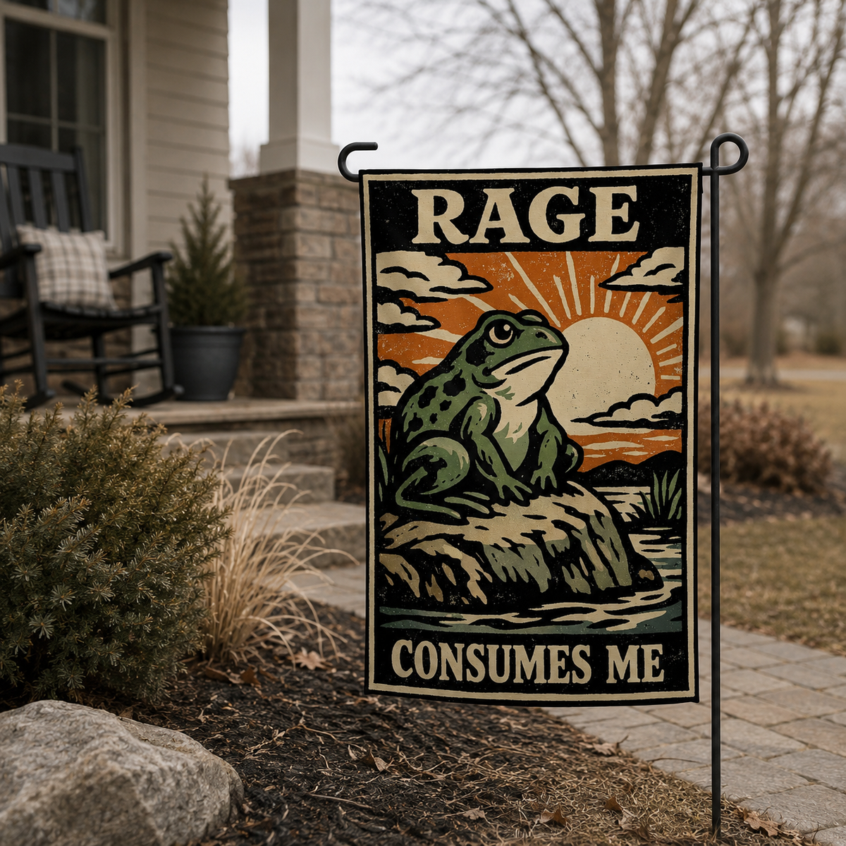 Wholesale Rage Consumes Me Garden Flag - The Original Underground