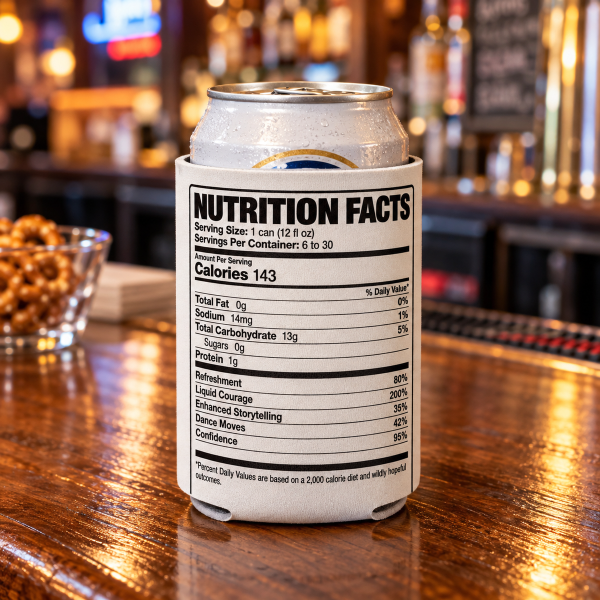 Beer Nutrition Facts Koozie - The Original Underground