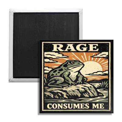 Rage Consumes Me Fridge Magnet