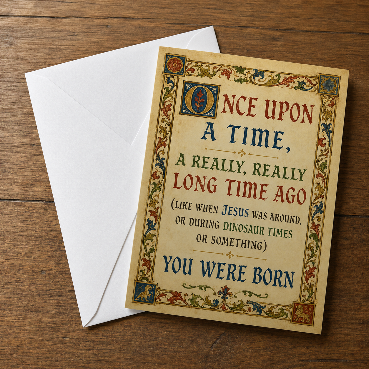 Once Upon a Time You Were Born Birthday Card - The Original Underground