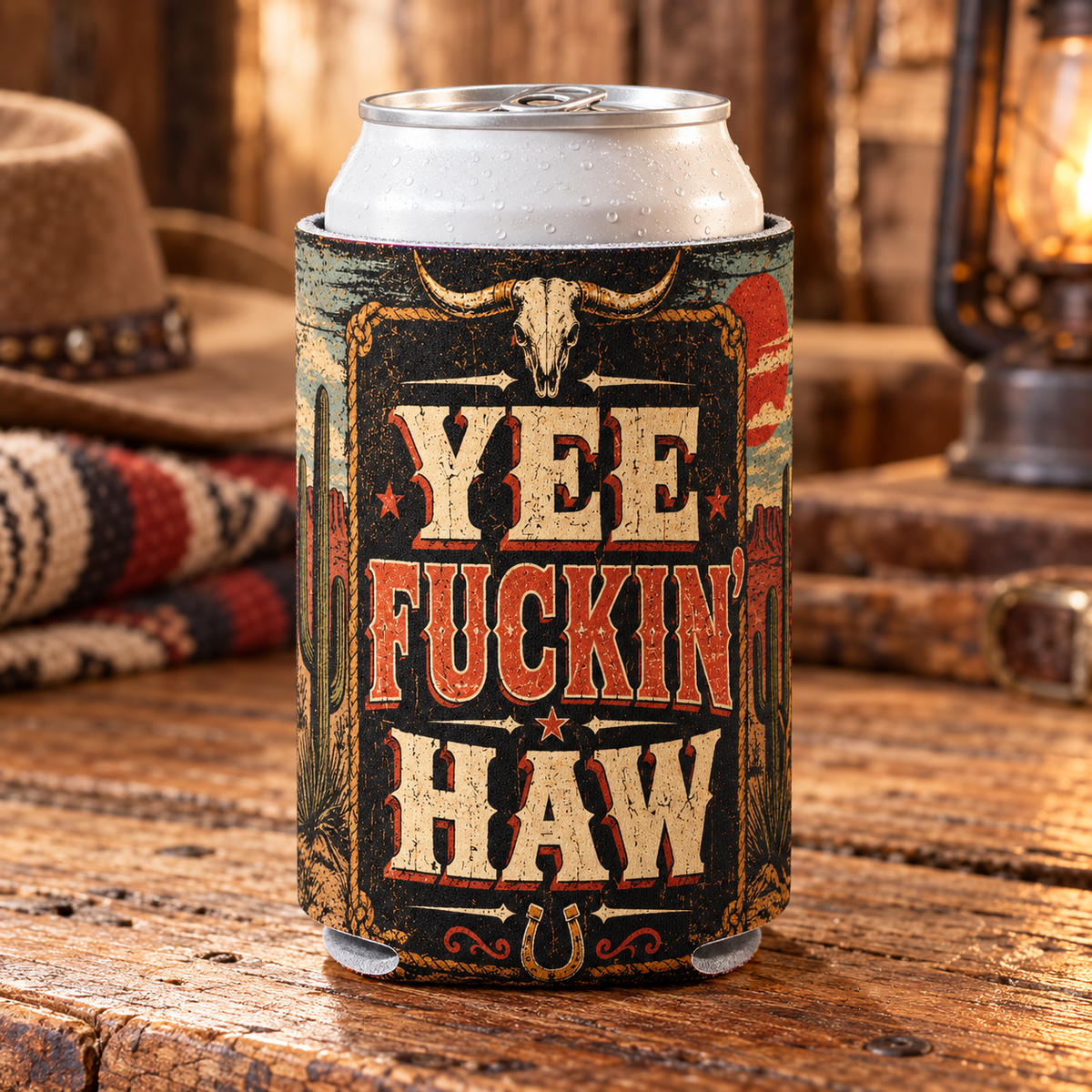 Yee Haw Long Horn Can Cooler -  The Original Underground