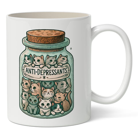 Anti-depressant Cats Mug