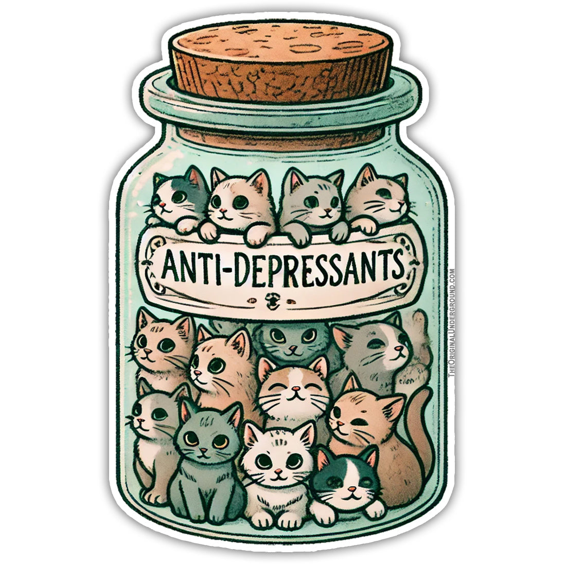 Anti-depressant Cats Car Magnet - The Original Underground