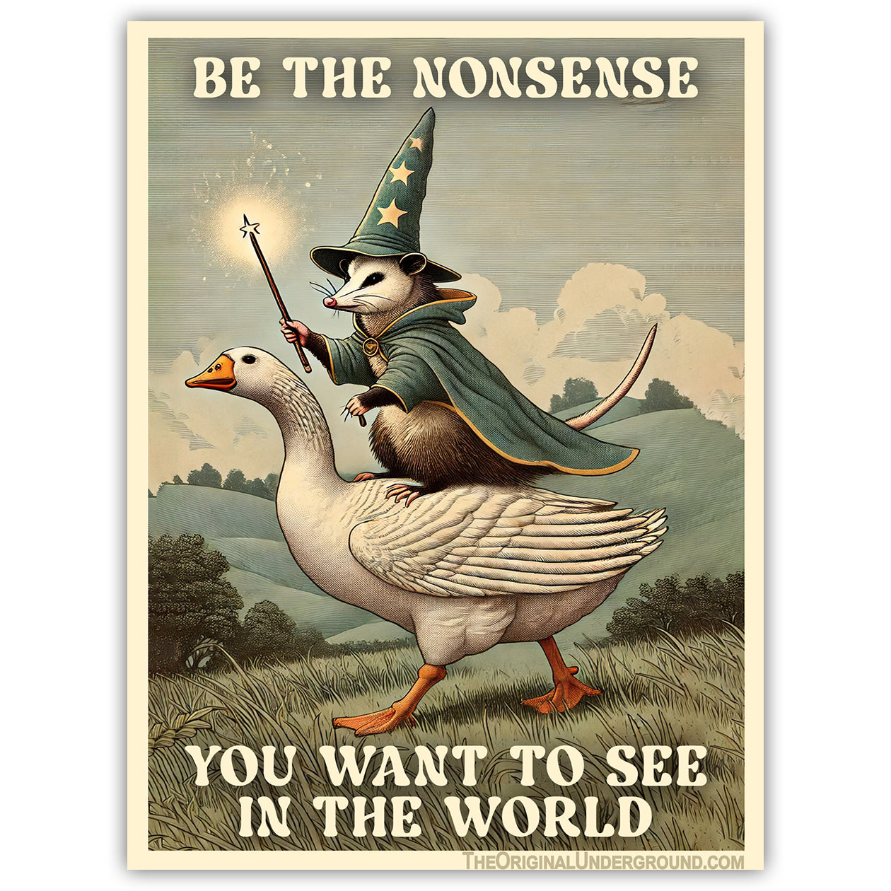 Be the Nonsense You Want to See In the World Car Magnet - The Original Underground