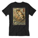 Cat Destroying City Ukiyo-E T-Shirt - The Original Underground / theoriginalunderground.com