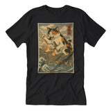 Cat Destroying City Ukiyo-E T-Shirt - The Original Underground / theoriginalunderground.com