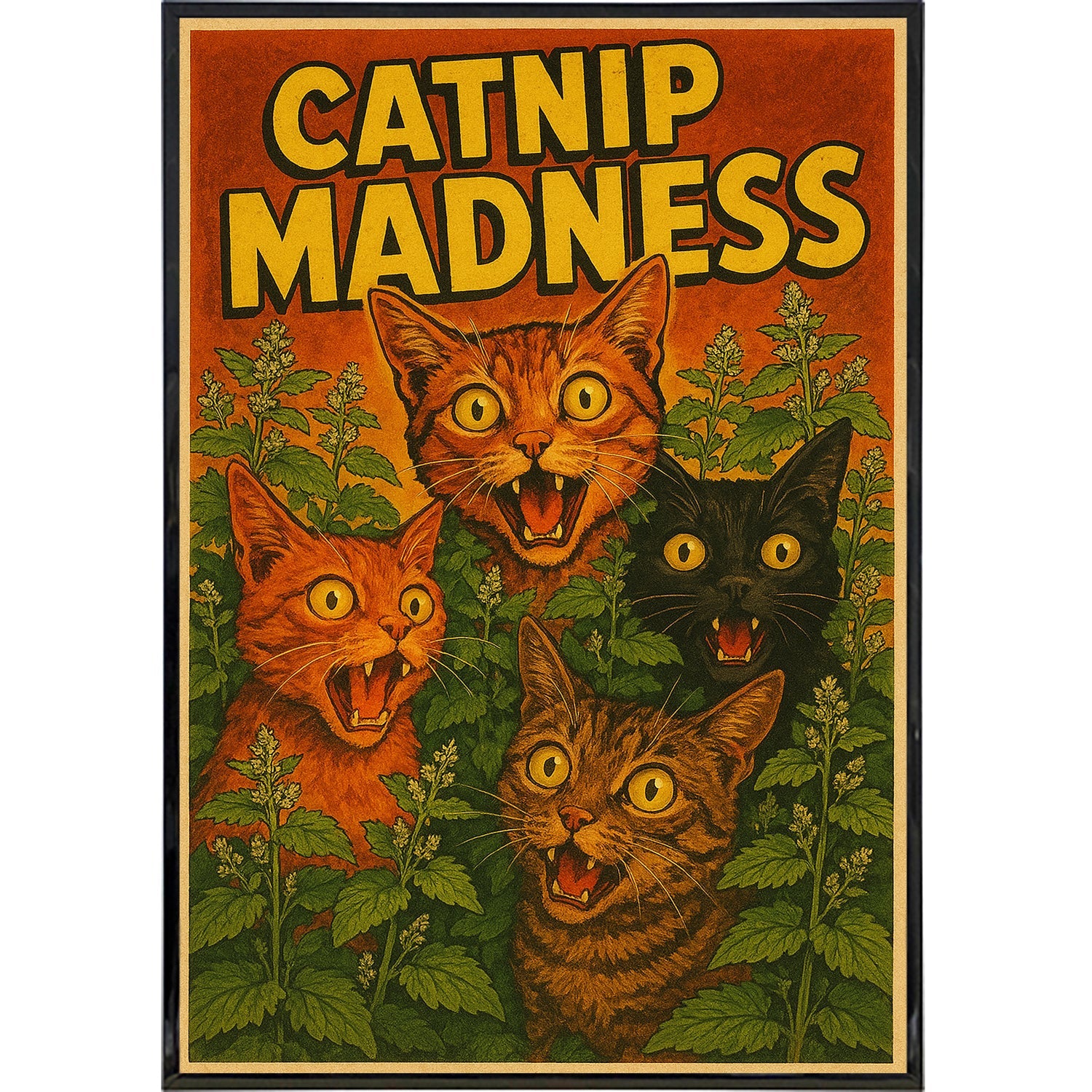 Catnip Madness Poster Print - The Original Underground