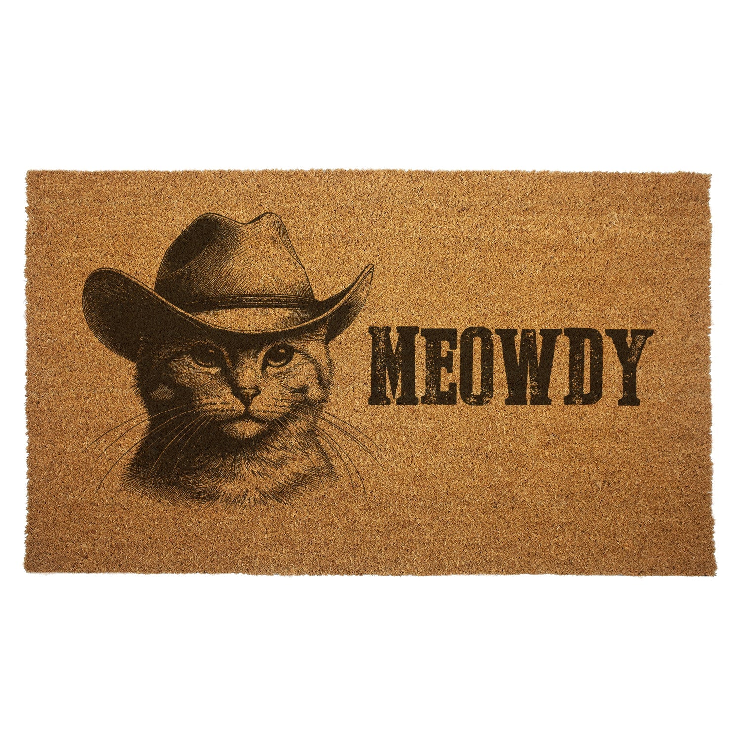Cowboy Cat "Meowdy" Door Mat - The Original Underground