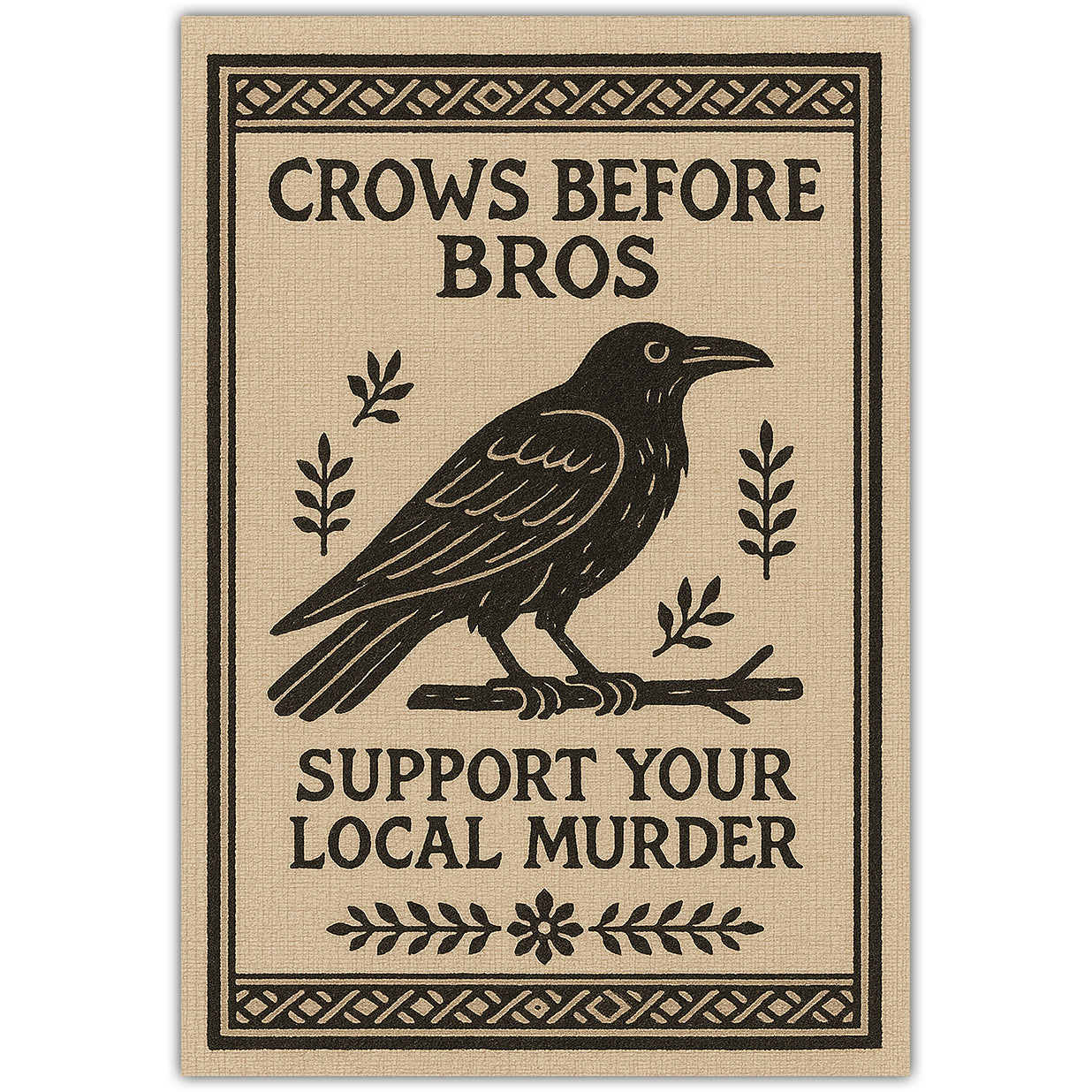 Crows Before Bros Sticker - The Original Underground