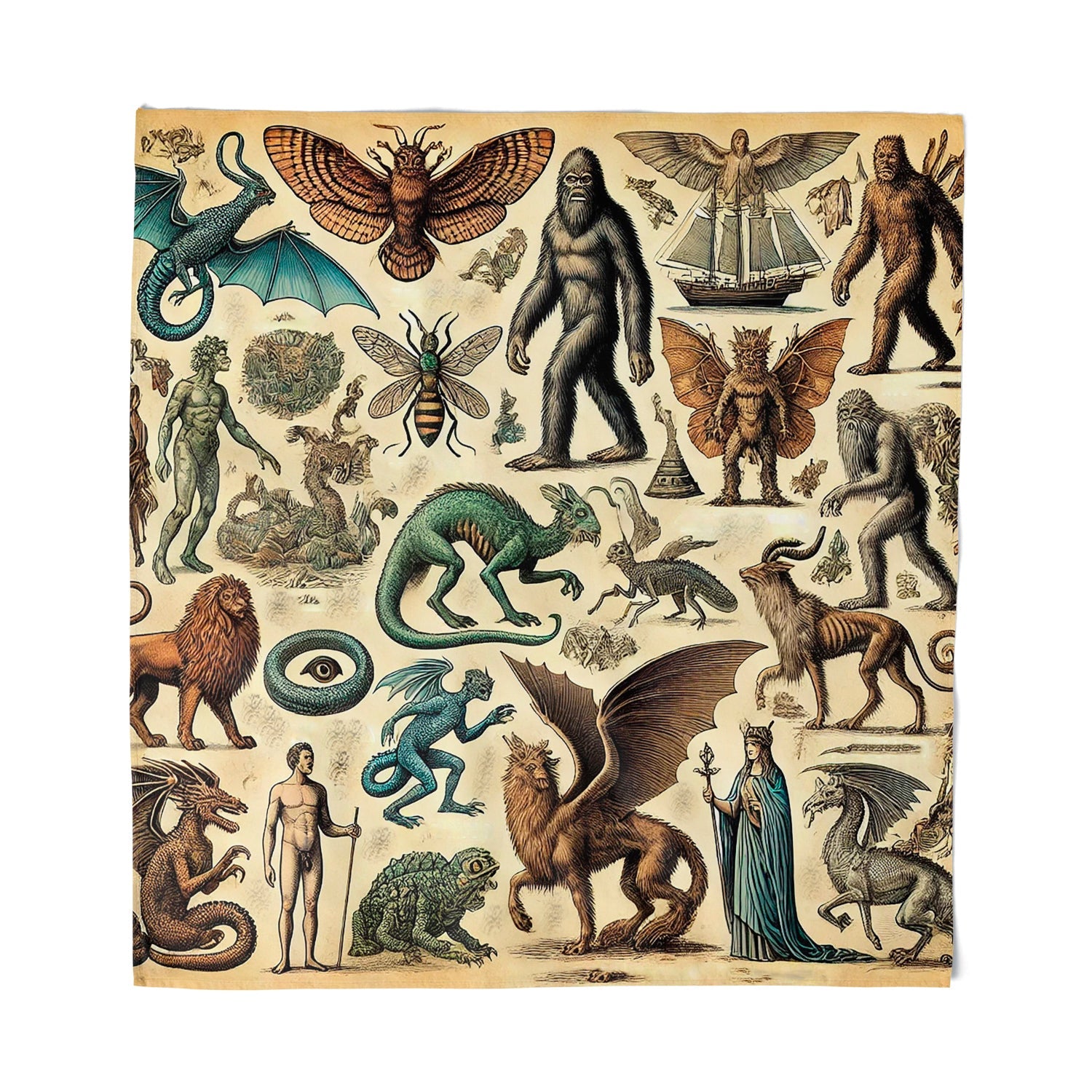 Cryptids and Mythological Creatures Bandana - The Original Underground