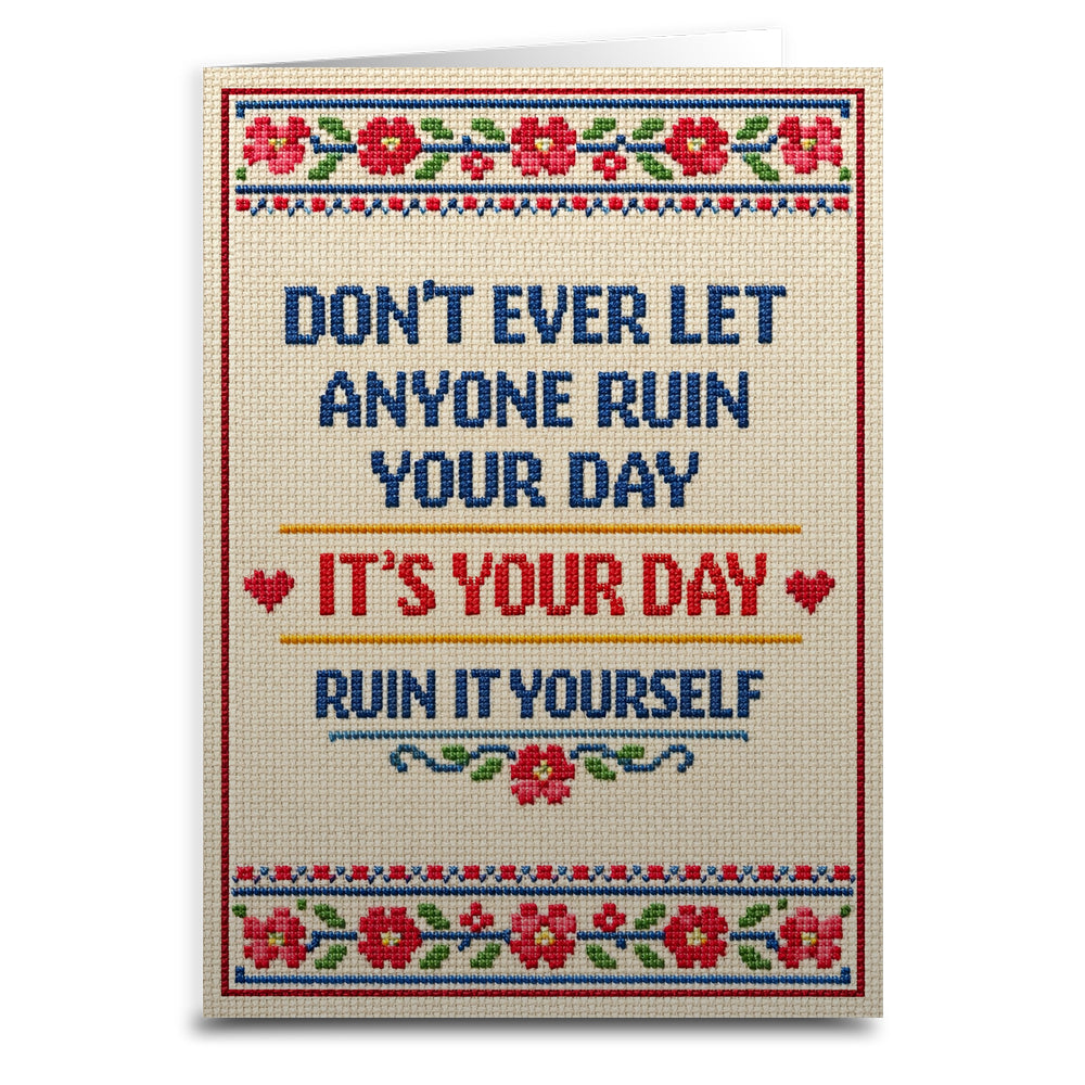 Wholesale ​Don't Ever Let Anyone Ruin Your Day Card - Shady Front