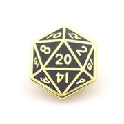 20 Sided Die Enamel Pin - The Original Underground