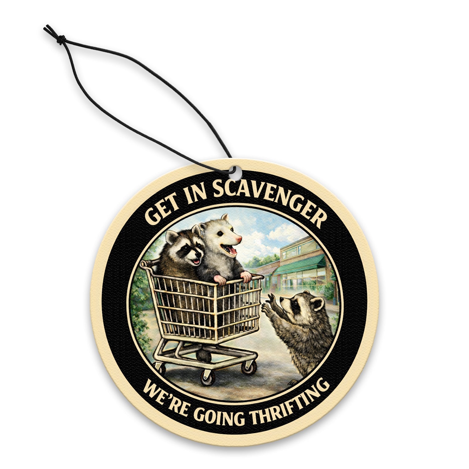 Get in Scavenger, We're Going Thrifting Air Freshener - The Original Underground