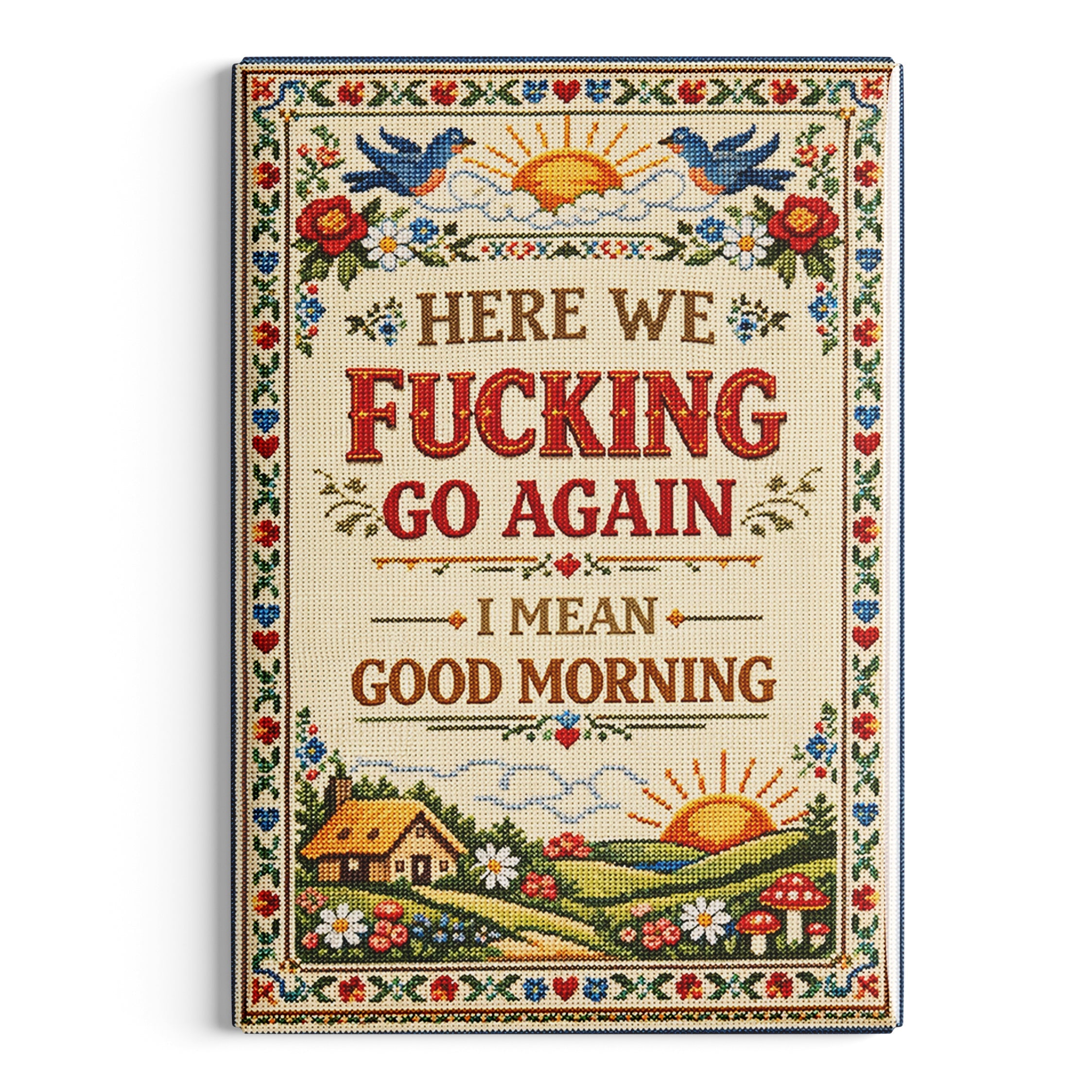 Here We F-cking Go Again Fridge Magnet - The Original Underground