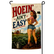 Hoeing Ain't Easy Garden Flag - The Original Underground