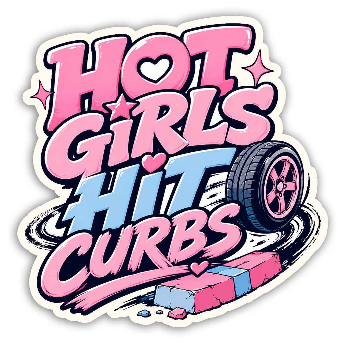 Hot Girls Hit Curbs Flexible Magnet - The Original Underground