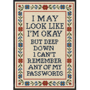 I May Look Like I'm Okay Needlepoint Poster Print - The Original Underground