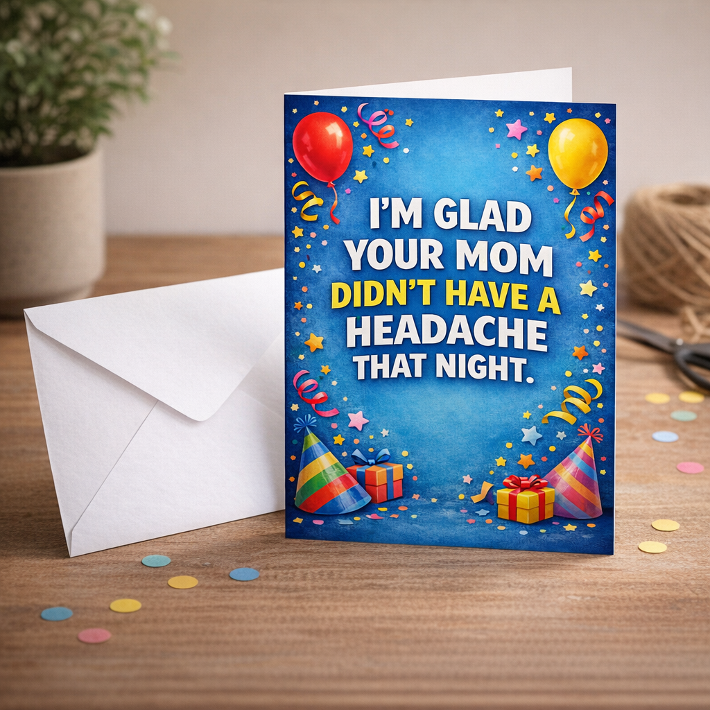 I'm Glad Your Mom Didn't Have a Headache Birthday Card - The Original Underground