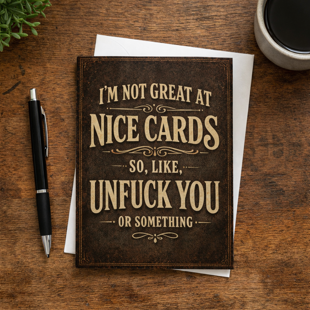 I'm Not Great at Nice Cards Card - The Original Underground