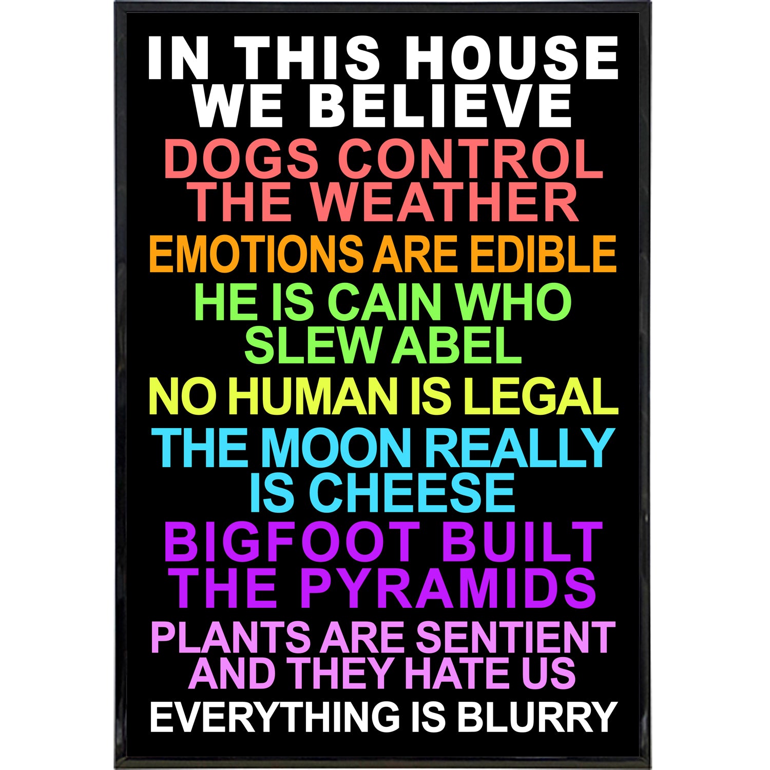 In This House We Believe Poster Print - The Original Underground
