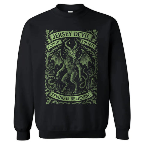 Jersey Devil Cryptid Society Crewneck Sweatshirt - The Original Underground / theoriginalunderground.com