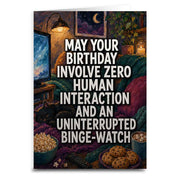 Zero Human Interaction Funny Introvert Birthday Card - The Original Underground