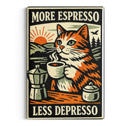 More Espresso Less Depresso Fridge Magnet