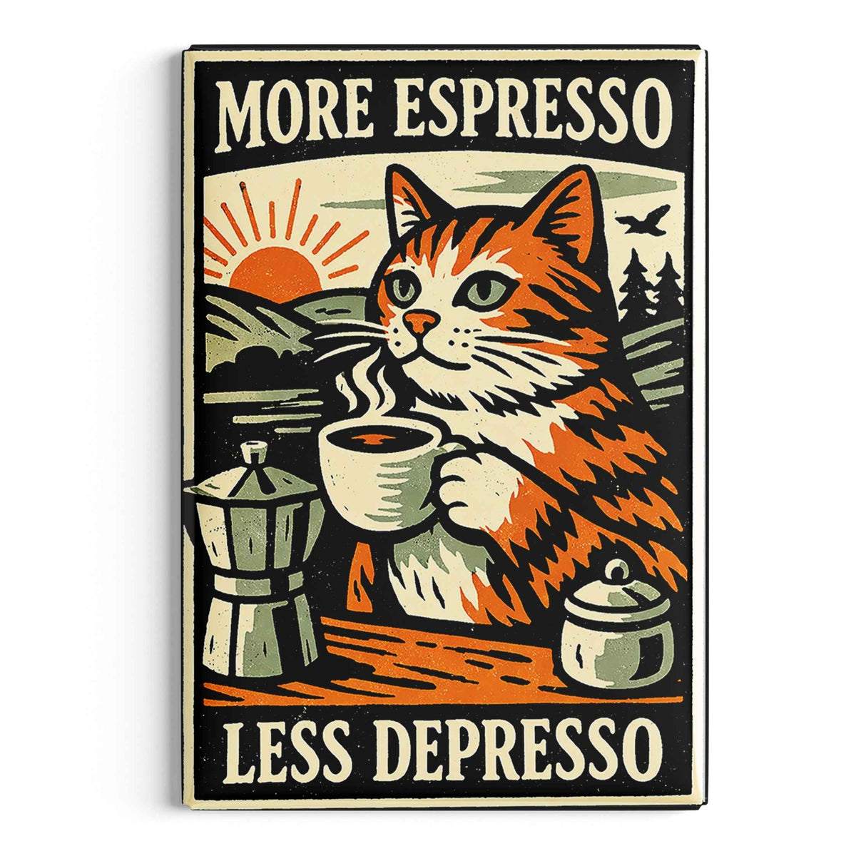 More Espresso Less Depresso Fridge Magnet