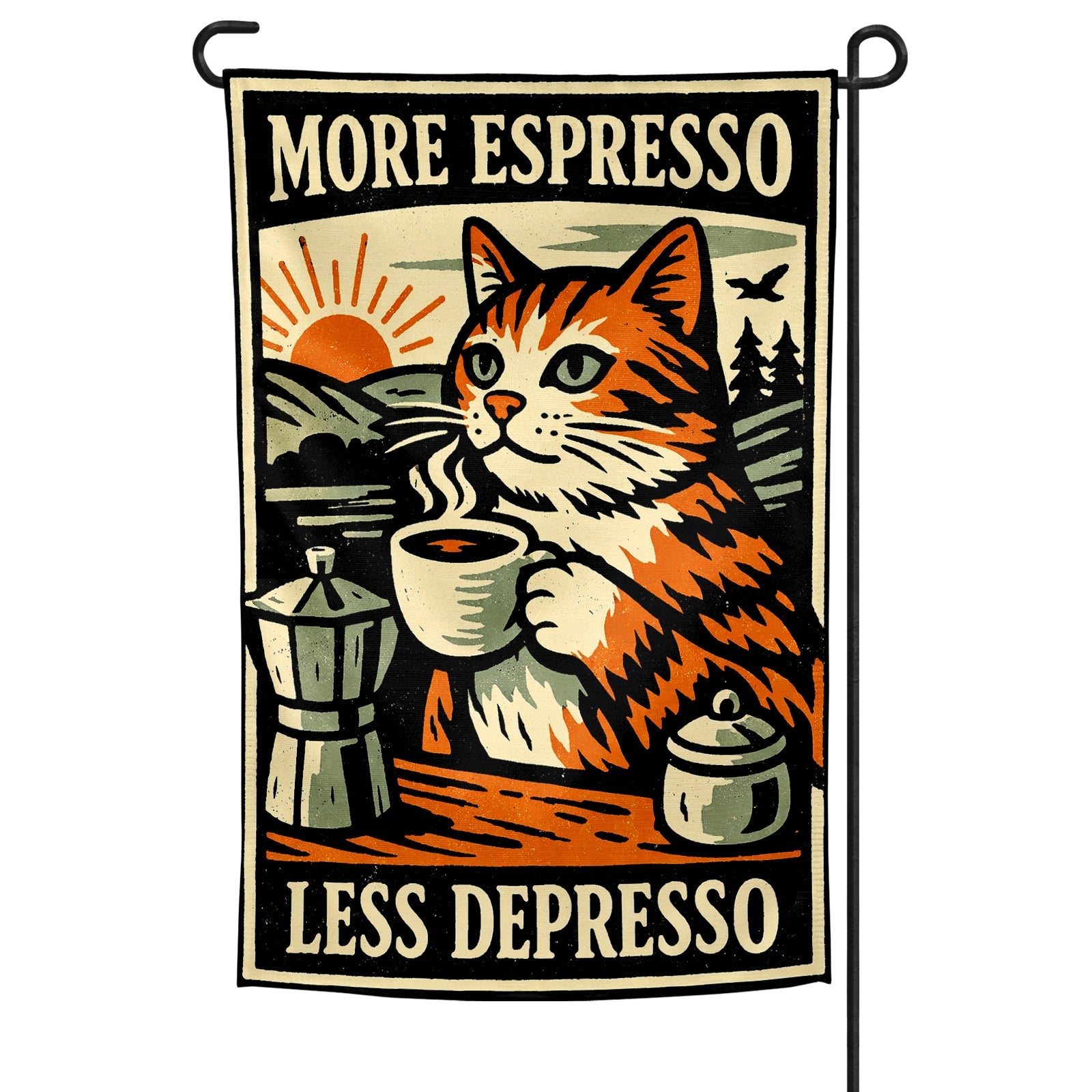 More Espresso Less Depresso Garden Flag - The Original Underground