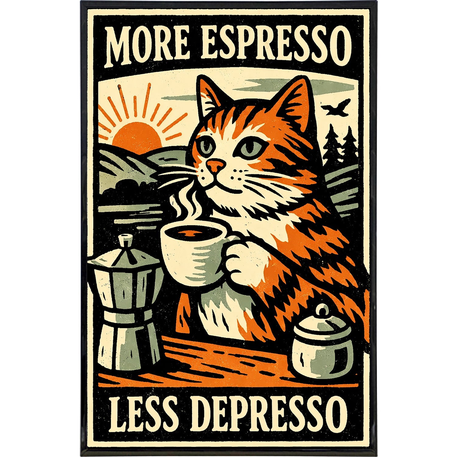More Espresso Less Depresso Print - The Original Underground