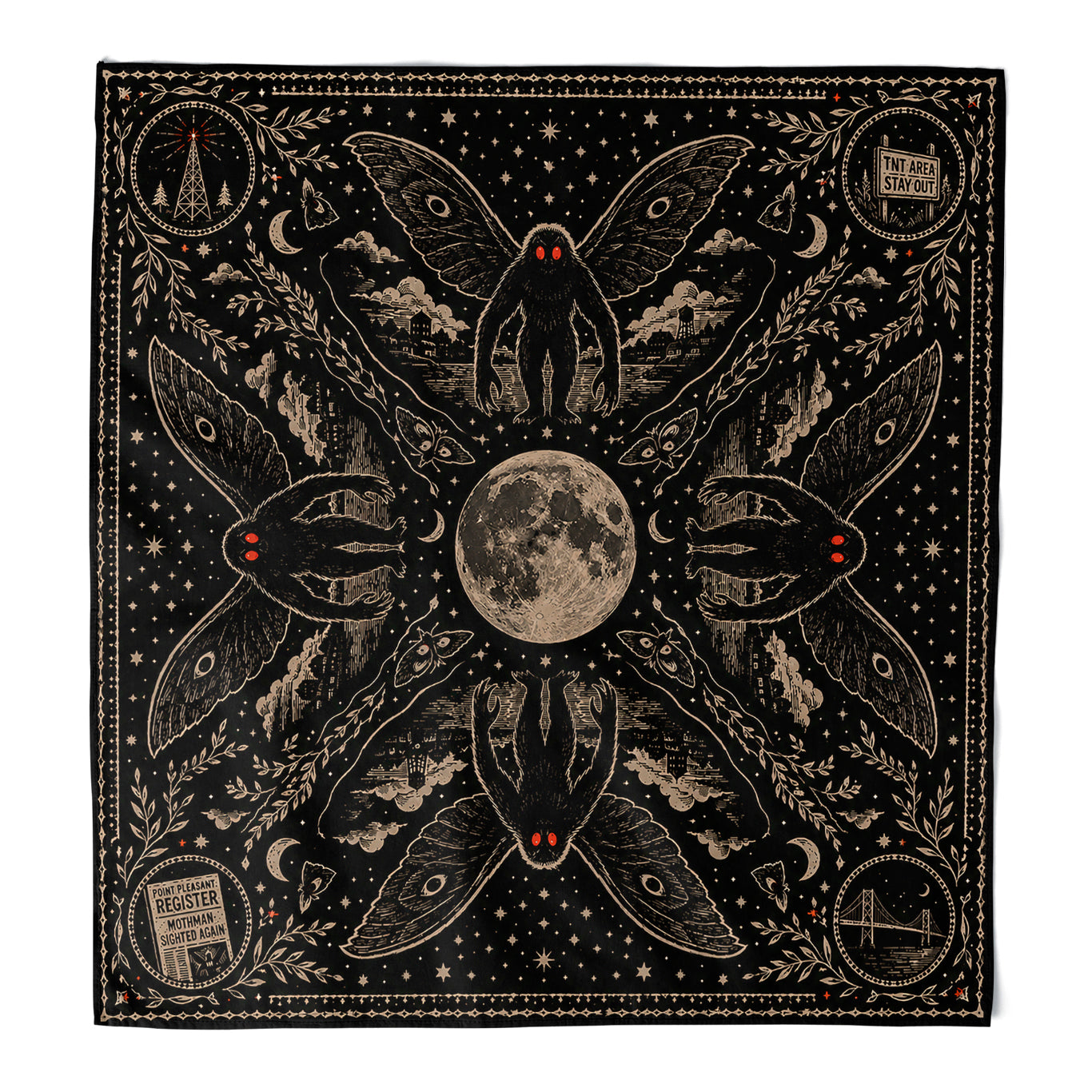 Mothman Bandana - The Original Underground