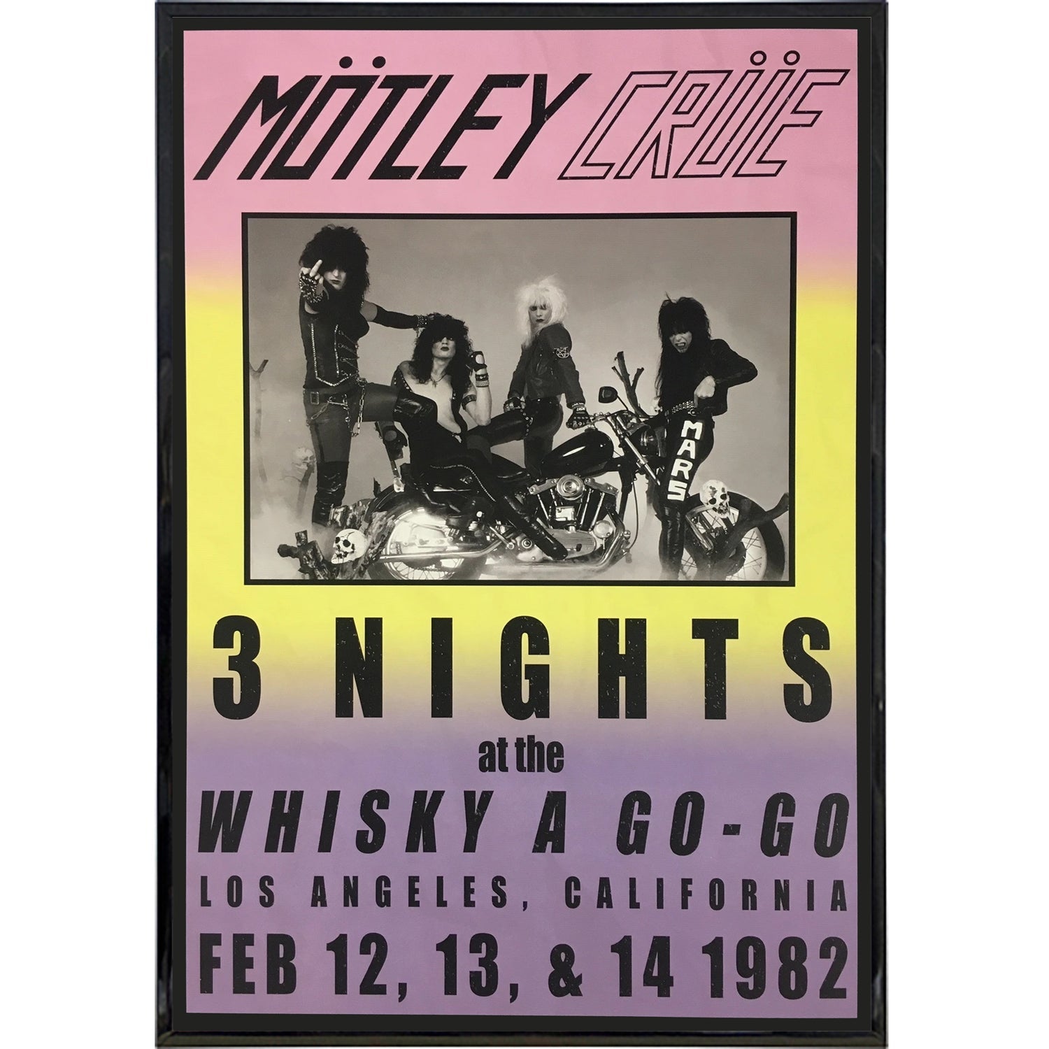 Motley Crue 1982 Show Poster Print - The Original Underground