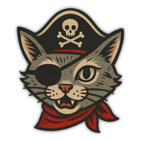 Pirate Cat Sticker