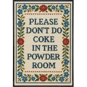 Please Don't Do Coke Needlepoint Poster Print - The Original Underground