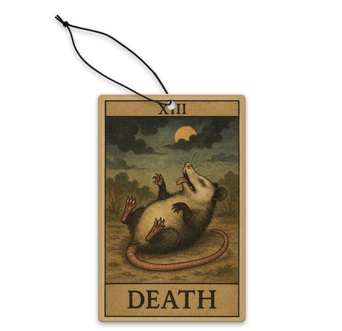 Possum Playing Death Tarot Air Freshener - The Original Underground / theoriginalunderground.com