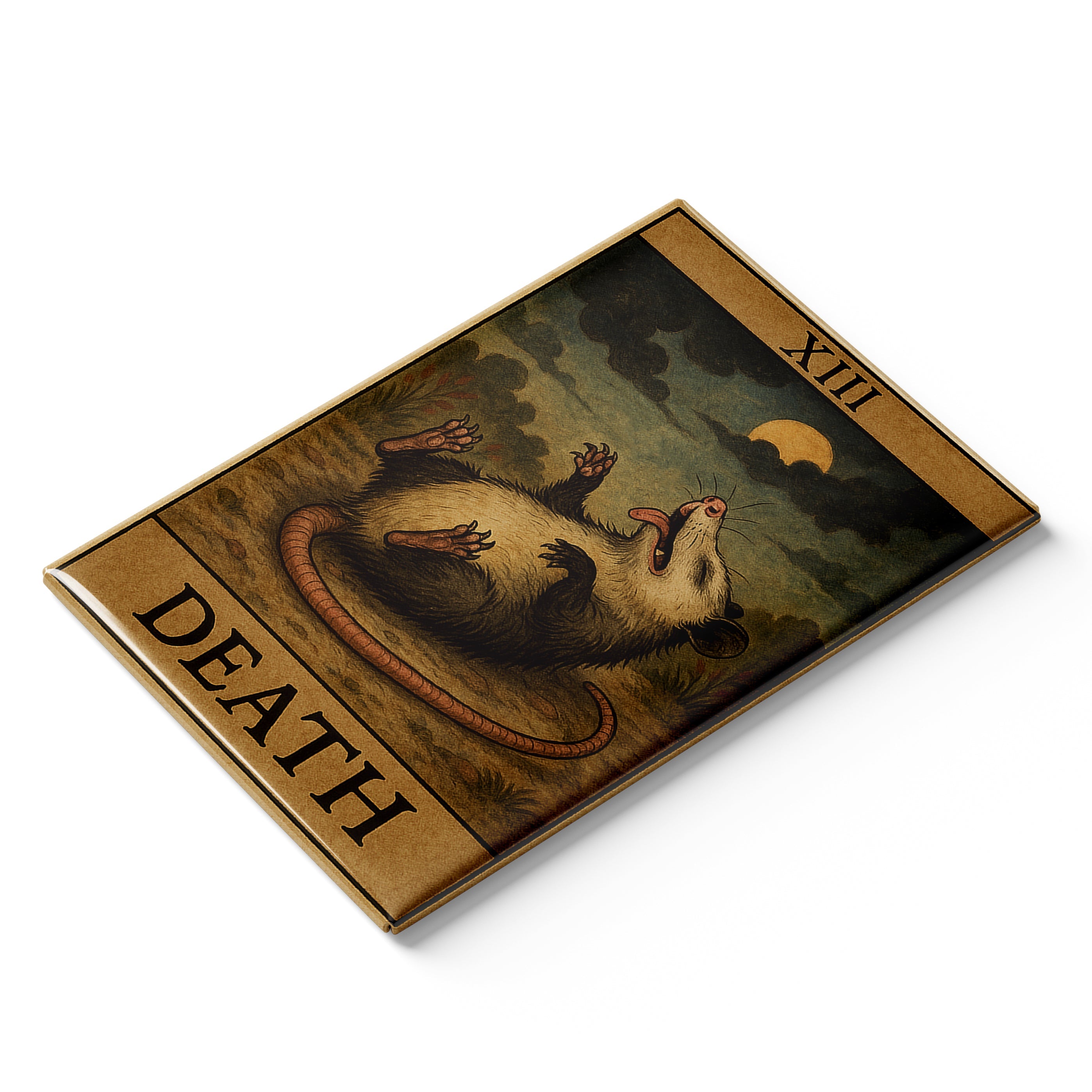 Possum Playing Death Tarot Fridge Magnet - The Original Underground