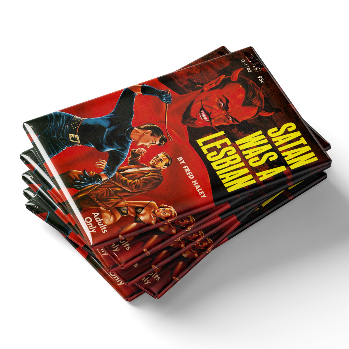 Satan Was a Lesbian Pulp FIction Fridge Magnets - The Original Underground