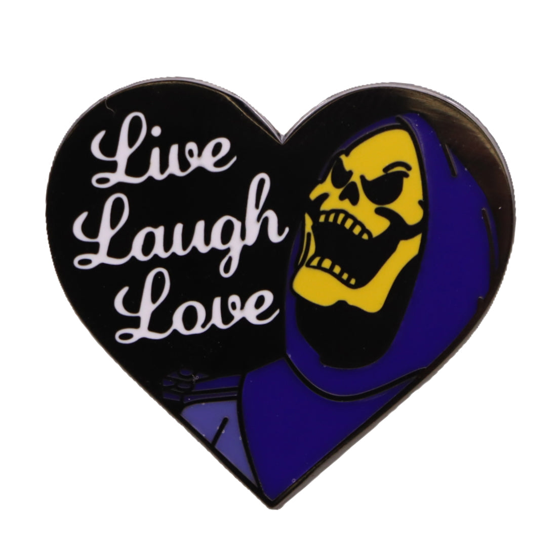 Skeletor "Live, Laugh, Love" Enamel Pin - Shady Front