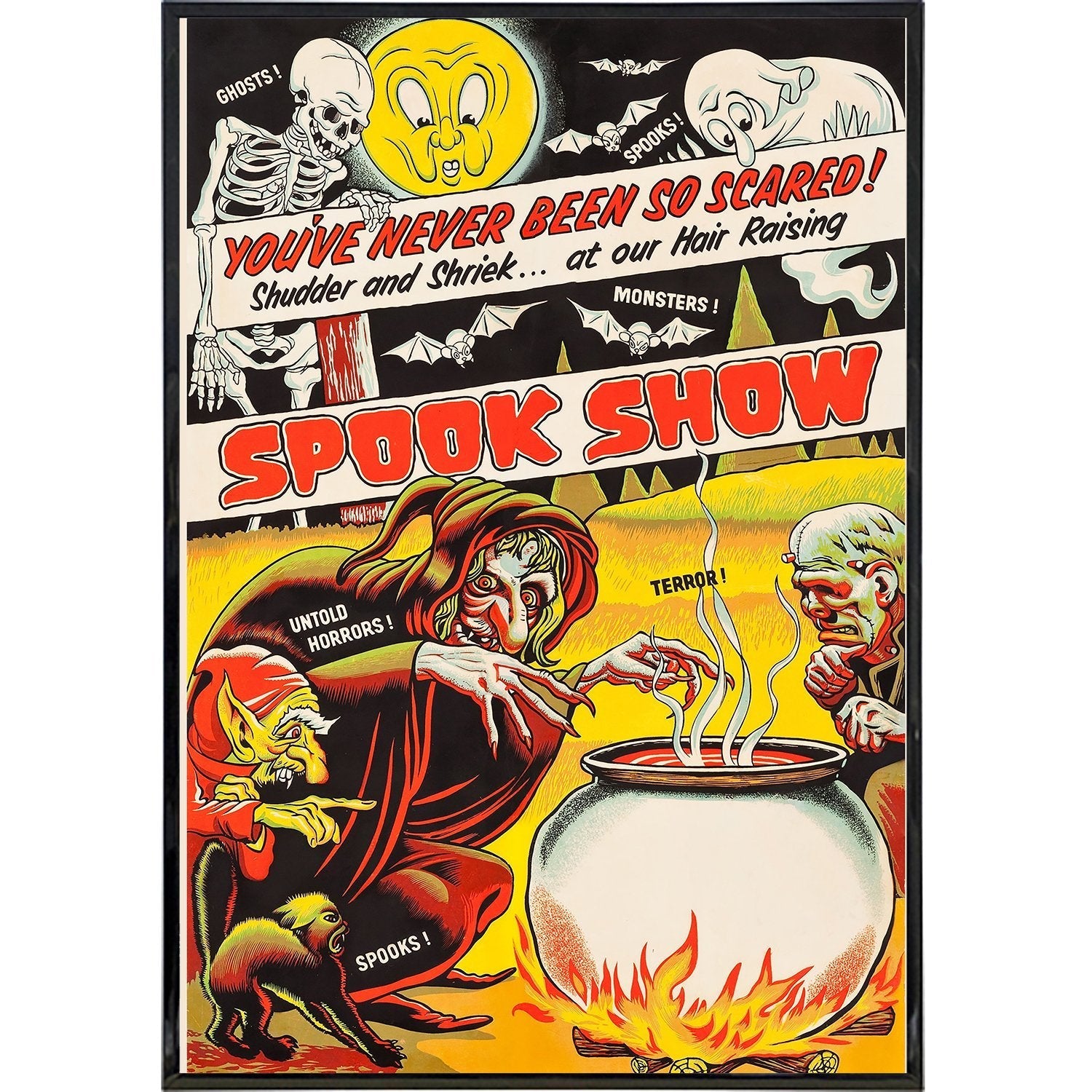 Vintage Spook Show Poster Print - The Original Underground