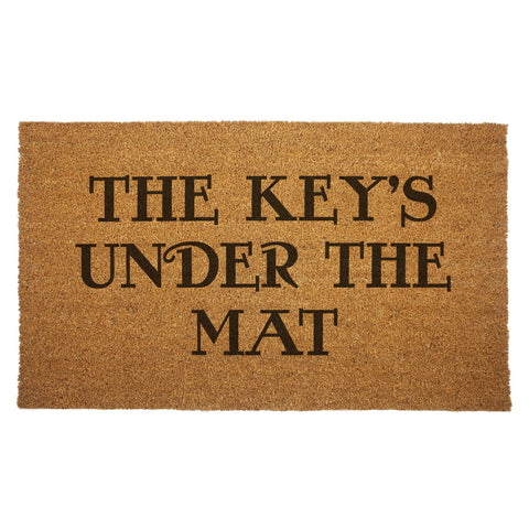 The Key's Under the Mat Door Mat