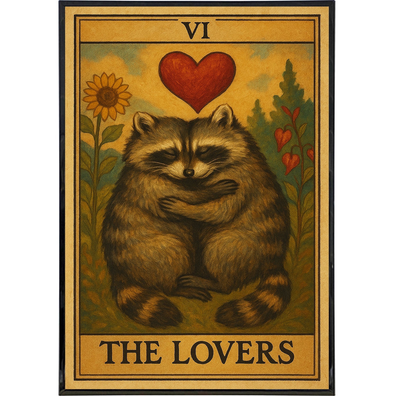 The Raccoon Lovers Tarot Original Poster Print - The Original Underground