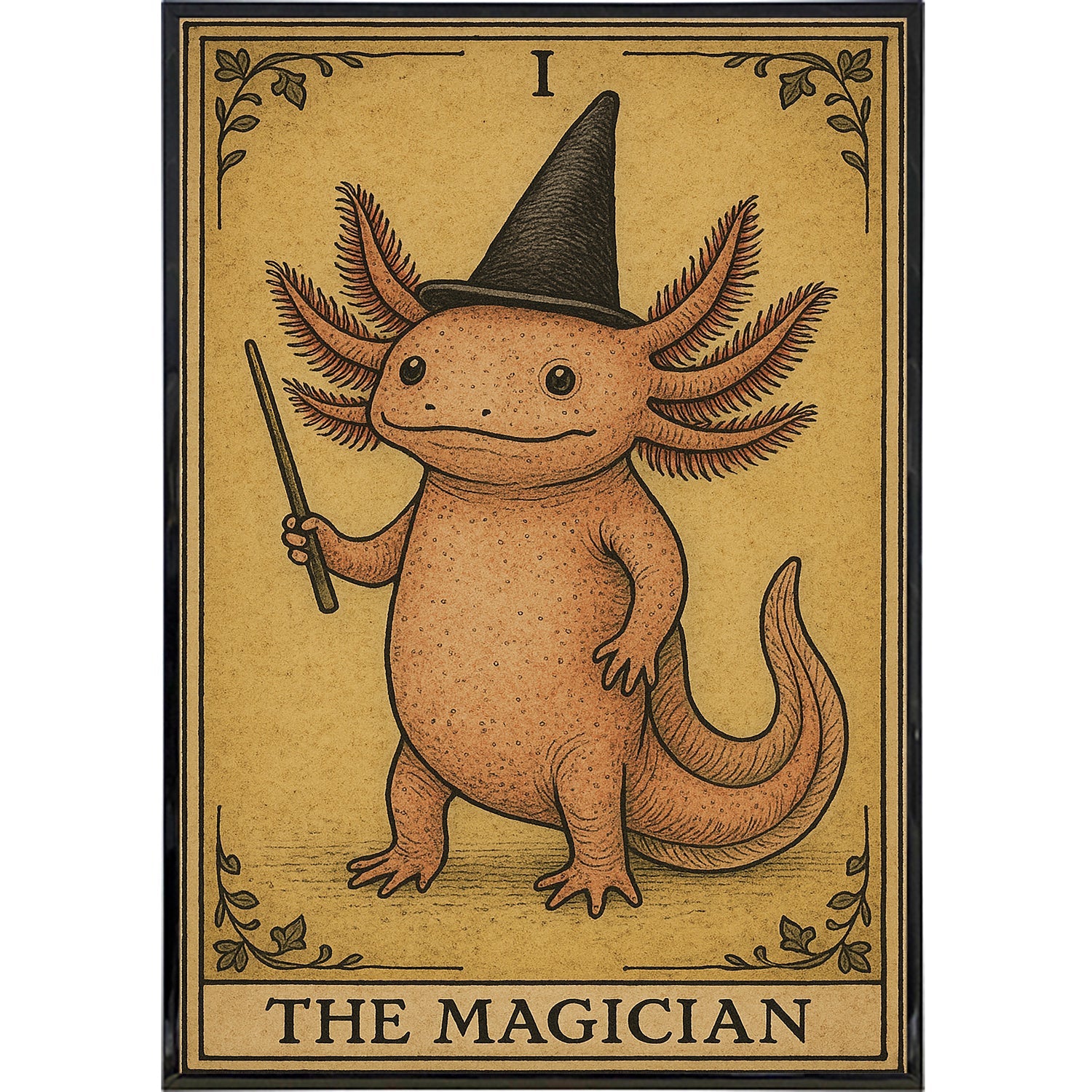 The Axolotl Magician Tarot Card Original Poster Print - The Original Underground
