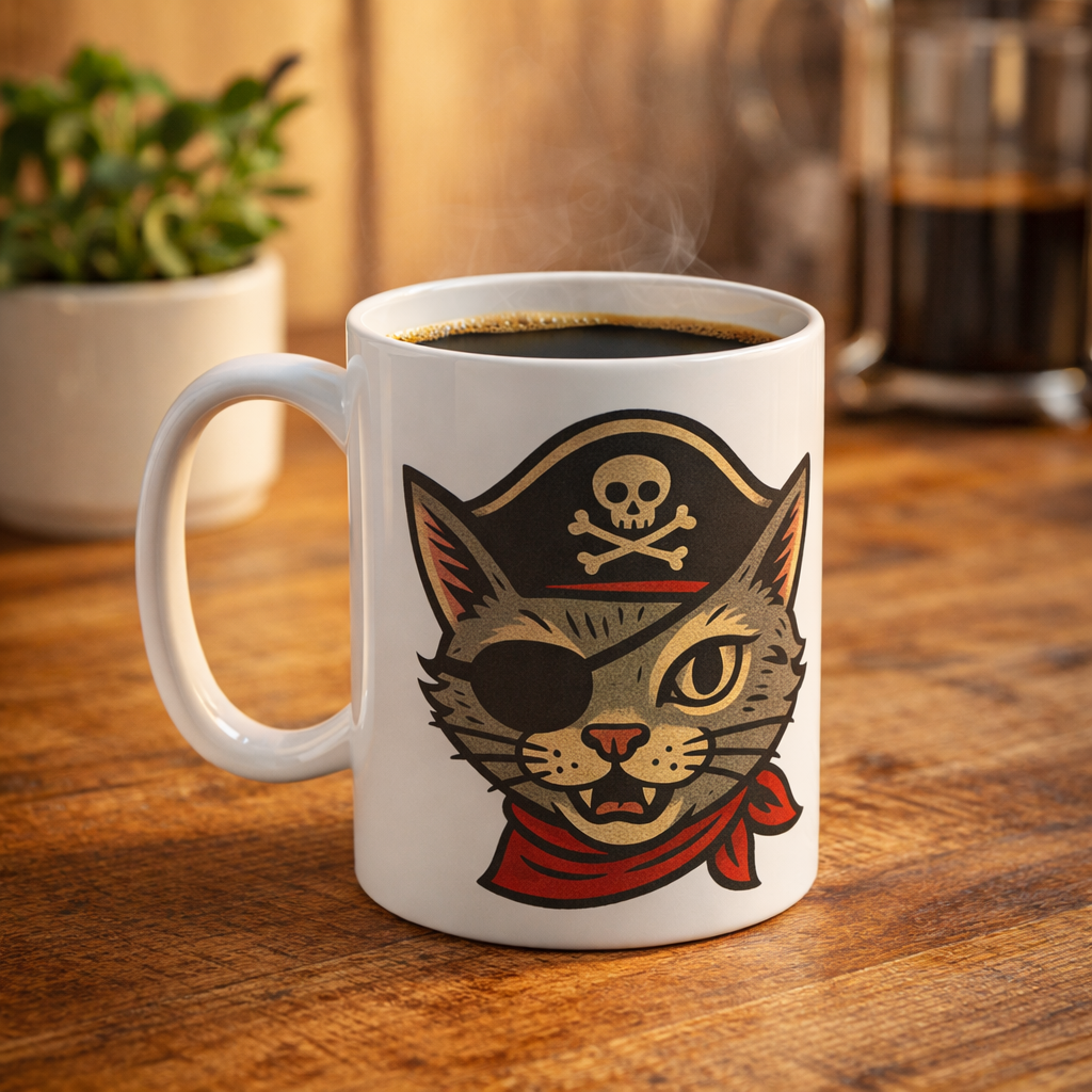 Pirate Cat Mug - The Original Underground