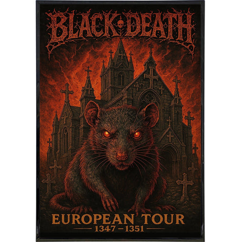 Black Death European Tour Poster Print - The Original Underground