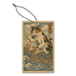 Cat Destroying City Ukiyo - E Air Freshener - The Original Underground