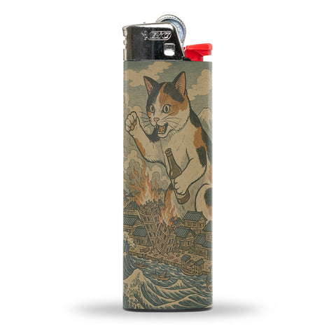 Cat Destroying City Ukiyo - E Lighter - The Original Underground