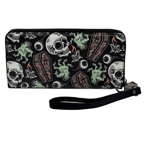 Coffins and Skulls Clutch Handbag - The Original Underground