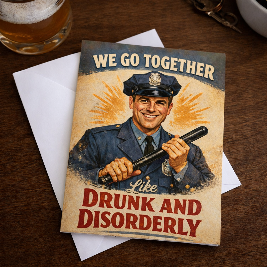 We Go Together Like Drunk and Disorderly Card - The Original Underground